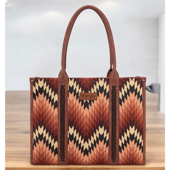 Wrangler Brown Concealed Carry Large Wide Tote *NEW in Package* - Picture 1 of 5